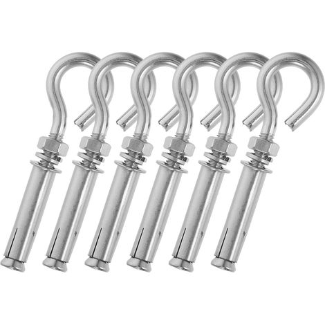 Crochet à œillet, inox 304, argenté, pour bâche et cargaison (1/5)