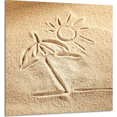 Panneau de verre POUR la cuisine 60x65 Plage (1/5)