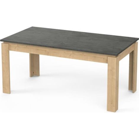 Table a manger seule AUSTIN - 6 personnes - Décor chene Hamilton et Sidewalk - L179 x P 90 x H 77 cm - DEMEYERE (1/5)