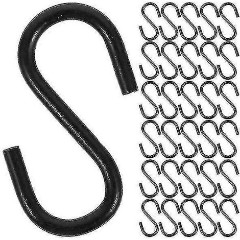 Filiyano-100 crochets en S métalliques pour suspendre plantes, ustensiles de cuisine, viande et bacon. (1/5)