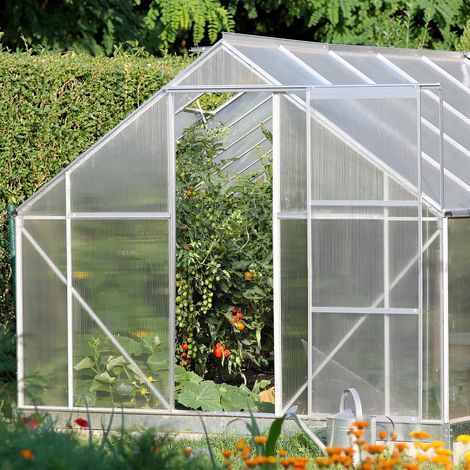 Jiubiaz 14 Pcs Doppelstegplatte Hohlkammerstegplatten 60,5 x 121 cm 4mm UV-beständig Für Gewächshaus Gartenbau Carports transparente