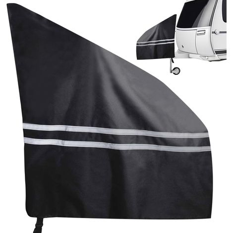 CCYKXA Housse de timon de caravane : housse universelle résistante à l'abrasion, tissu Oxford 600D, couverture d'attelage de remorque, imperméable, anti-rayures, pour timon de remorque (1/5)