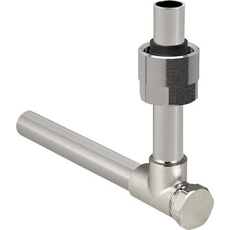 Tube metallique-angle 90° verrouillable, avec raccord a vis eurocone, 15mm, 2 pieces