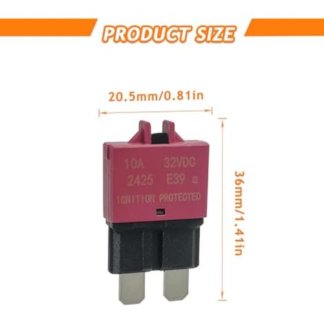 12V-32V Disjoncteur de Fusible à Réinitialisation Manuelle (1/4)