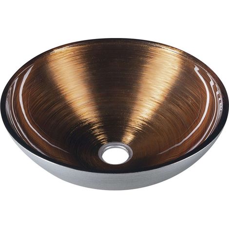 Sapho Murano - Glaswaschtisch Wenge, 40x14 cm, kupfern / silbern AL5318-66