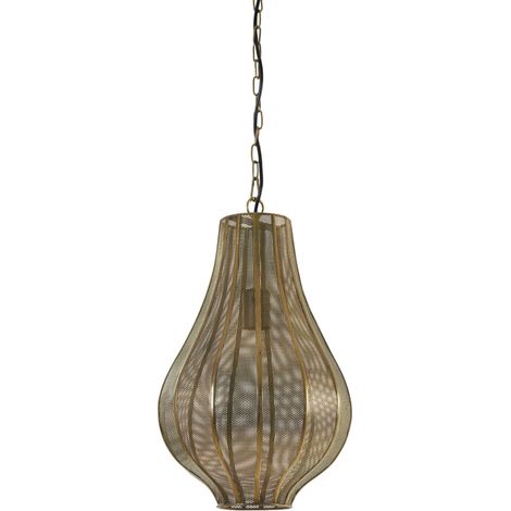 Light & Living - lámpara colgante - Micha - dorado - metal - E27