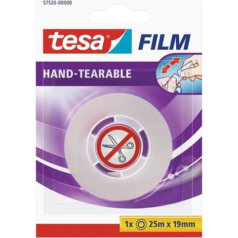 Cinta adhesiva tesafilm sin tijeras 25 m x 19 mm (1/2)