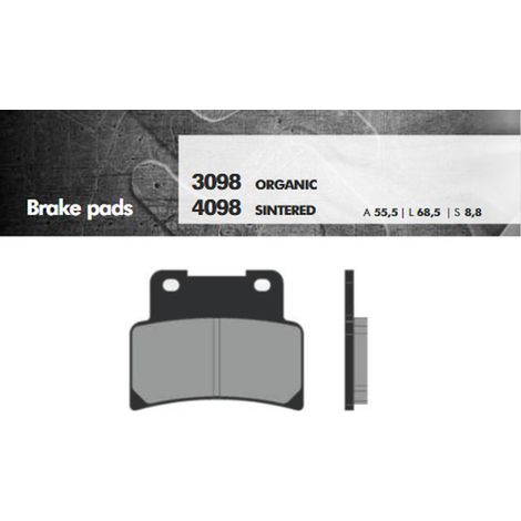 PASTILLAS DE FRENO BRENTA KH432 DE METAL SINTERIZADO (DORADO) (FT 4098)