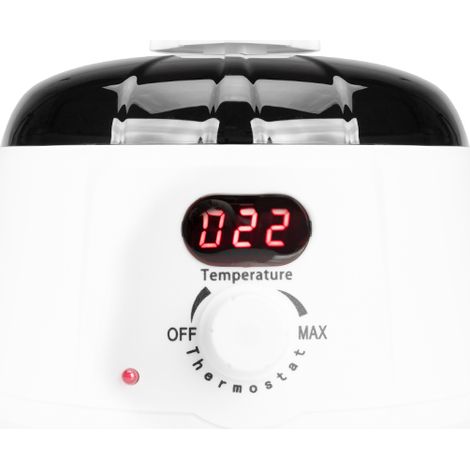 Calentador de cera Pro Wax con termostato, capacidad de 400 ml y 120 W, color blanco. (1/3)