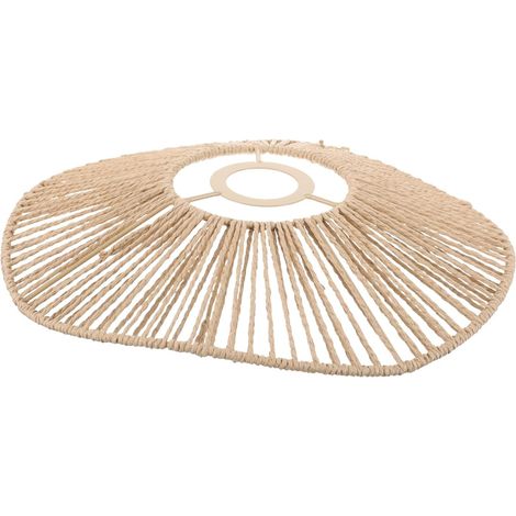 Abat-jour rétro en corde de papier, compatible avec les plafonniers E27, abat-jour tissé compact et simple, parfait pour la décoration intérieure d'une chambre ou d'un salon, et résistant à la décolor (1/5)