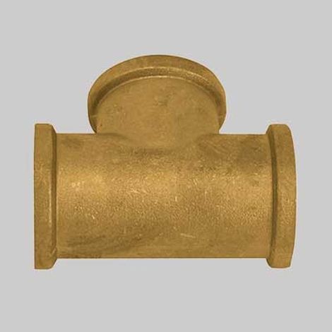 RACCORDO A TEE OTTONE GIALLO - 1/4 x 1/4 x 1/4