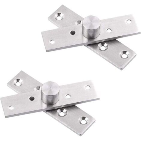 Set aus 2 um 360 Grad drehbaren Türscharnieren aus Edelstahl, 75,2 x 18 mm