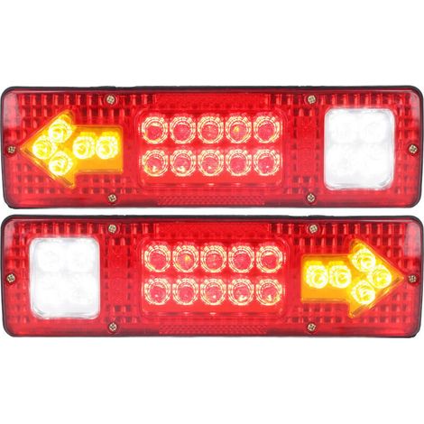 Fanali posteriori a LED da 12V, 2 pezzi, alta luminosità, indicatori di direzione universali, adatti per rimorchi, camion, roulotte, barche, camper, ecc. (1/4)