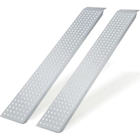Set di 2 rampe di carico zincate antiscivolo 160cm Rampa per auto moto fino a 400kg