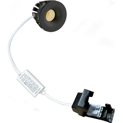 SPOT ENCASTRE MINI IP44 3W 4K NOIR AEROSPOT 158506