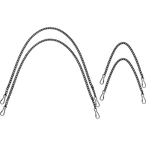 INOOMP Ensemble de 4 chaînes suspension en fer noir pour tableaux et sacs à main , au design minimal