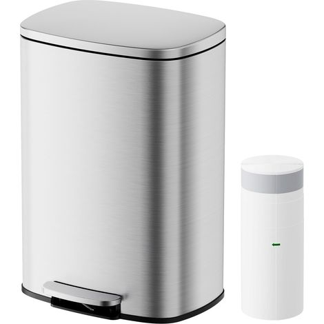 Pattumiera a pedale RB-50. 50 L. acciaio inox. soft-close (1/5)