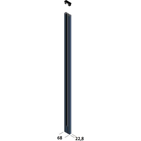 VETRO System-Wandprofil Alu 22,8 x 68 x 1270 mm