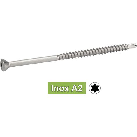 Vite per rivestimenti parquet Acciaio inox A2 Testa tromba 6 lobi - Ø 3,2 x 50 / 30 mm - CONF. 200 - ACTON - 623343.2X50/30 (1/2)