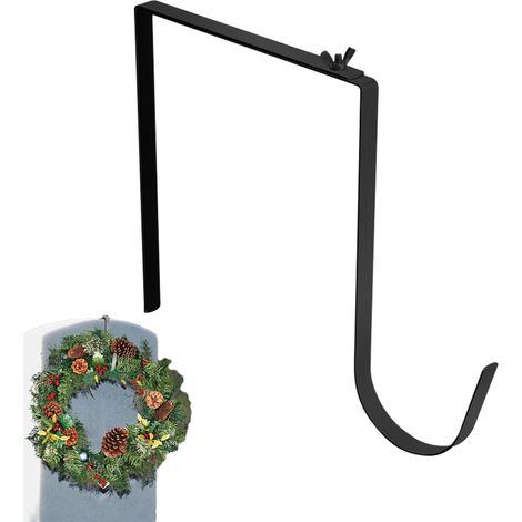 Pote-fleus funéaies, suppots de couonne pou cimetièe,Suppot de couonne de cimetièe en métal Cochet de suspension de pote d'automne pou Halloween, cintes de décoation de vacances pou (1/5)