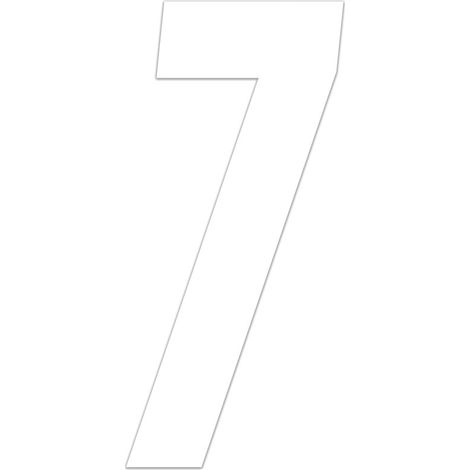 Numeri Adesivi Moto Cross, Set da 3 pezzi, 21 cm - Colore: BIANCO - Numeri: 7