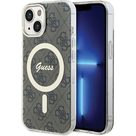 Guess GUHMP15SH4STW iPhone 15 / 14 / 136.1" custodia rigida marrone/marrone IML 4G MagSafe (1/5)