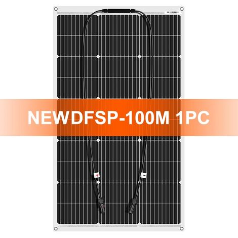 Panneaux solaires flexibles monocallins étanches, 18V, 100W, panneaux solaires étanches, camping, montres, charge domestique 12V (1/5)