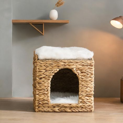 Maison pour chat 2 niveaux 37,5 x 37,5 x 41,5 cm (1/5)
