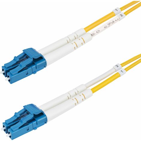 StarTech.com 2 Meter LWL Patchkabel LC LC (UPC) Singlemode OS2 Duplex, 9/125µm, 100Gbit, Biegeunempfindlich, Geringe Einfügedämpfung, LSZH Glasfaserkabel