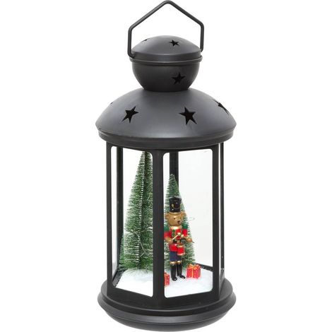 Lanterna natalizia luminosa con 15 led, altezza 43 cm, alimentata a batterie - Feeric lights & christmas (1/5)