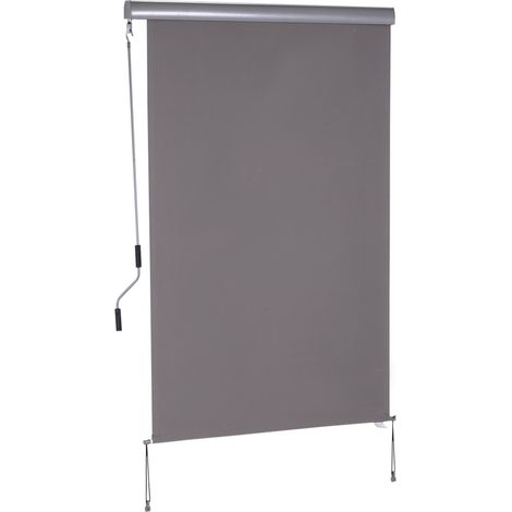 Estor vertical de balcón 120 x 200 cm gris con manivela (1/5)