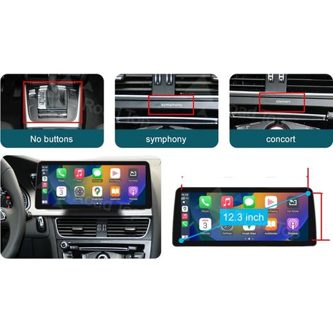 Pantalla multimedia para coche, CarPlay inalámbrico, Android Auto, 12,3" LHD, coche sin GPS (1/2)