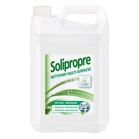 Nettoyant dégraissant multi-surfaces Solipropre pomme - Bidon de 5 litres