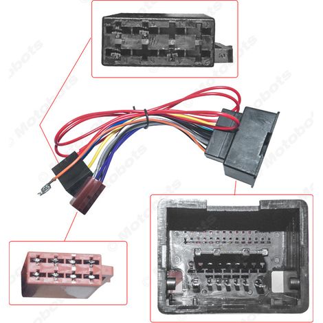 ISO car audio system upgrade cable compatible with 2009+ Opel/Chevrolet original CD player plug, tail wire, and power cable. (1/4)