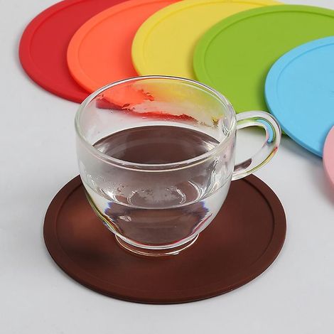 BPA-freie Silikon-Untersetzer, 3er-Set runde Untersetzer für Biergläser, Kaffeetassen, Teetassen und Flaschen – Partys, Mai (1/5)