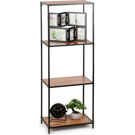 Mensola in metallo nero 46x30x130 cm (1/5)