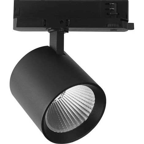 V-TAC Faretto LED COB Chip CREE per Binario Trifase 36W 36° Nero 3000K