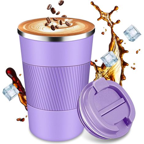Mug isotherme de voyage anti-fuite violet (1/5)