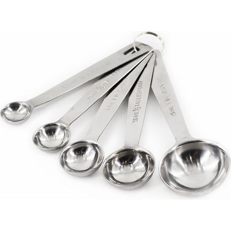 Ensemble de cuillères doseuses en acier inoxydable argenté, taille standard