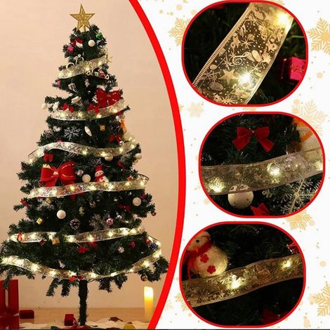 Ruban Lumineux LED 50 Or avec lumière chaude, Ruban Guirlande pour Décorations Noël 164ft (1/5)