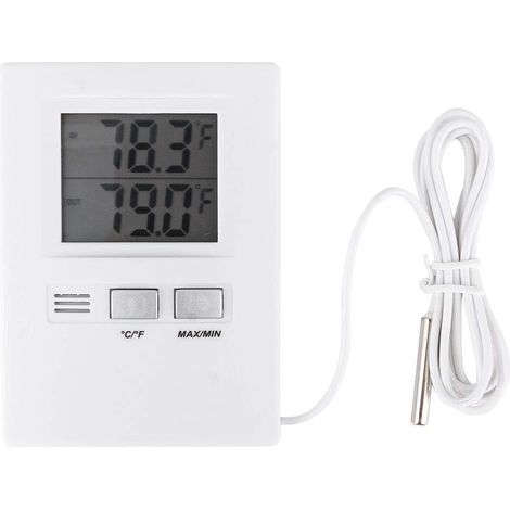 Thermomètre numérique LCD haute précision intérieur/extérieur. sonde de température à affichage digital. mise à jour rapide. thermomètre mural pour maison et bureau (1/5)