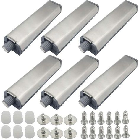 6 Pièces Push to Open Aimant Porte Placard Push Open poussoir Placard Fermeture Magnétiques pour Armoire systeme Tampon Charnière Loquet Fermetures Métal Loquet Magnetique (1/3)