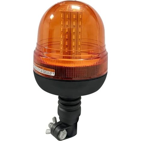 Faro rotante a 60 LED, 12V/24V, arancione, 3 modalità di lampeggio, impermeabile, ambra, per trattori, carrelli elevatori, camion, UTV (1/4)