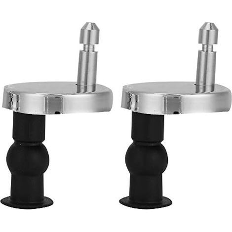Fixations de charnière de siège de toilette améliorées Écrous de fixation supérieure Vis Charnières à dégagement rapide Raccords en caoutchouc dos au mur pour kit de remplacement (1/5)