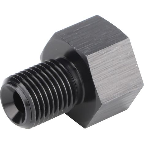Adaptateur de manomètre de pression d'huile réducteur à filetage interne NPT 1/8 pouce vers filetage externe M10x1,0 (noir) (1/5)