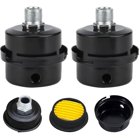 2-piece compressor silencer filter, 3/8" 16 mm air filter for compressors, for air compressor spare parts (1/5)