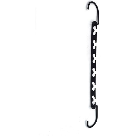 Magic Hangers, 6er-Set, horizontal, vertikal, platzsparend, 10" Metall-Organizer, schwarz (1/3)