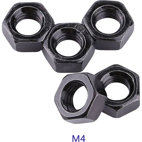 Écrous hexagonaux métriques classe 8.8 acier zingué M4 (1/5)