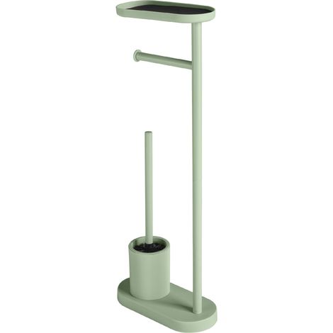 GEDY 30320700000 ELIOS Columna de pie con portarrollos, escobillero y repisa verde mate - ref: 30320700000 (1/2)