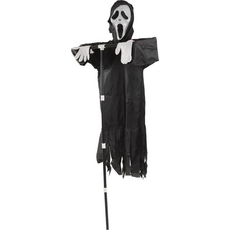 Épouvantail effrayant en polyester PVC avec poteau détachable, décoration de jardin fantôme pour Halloween et protection rurale (1/5)